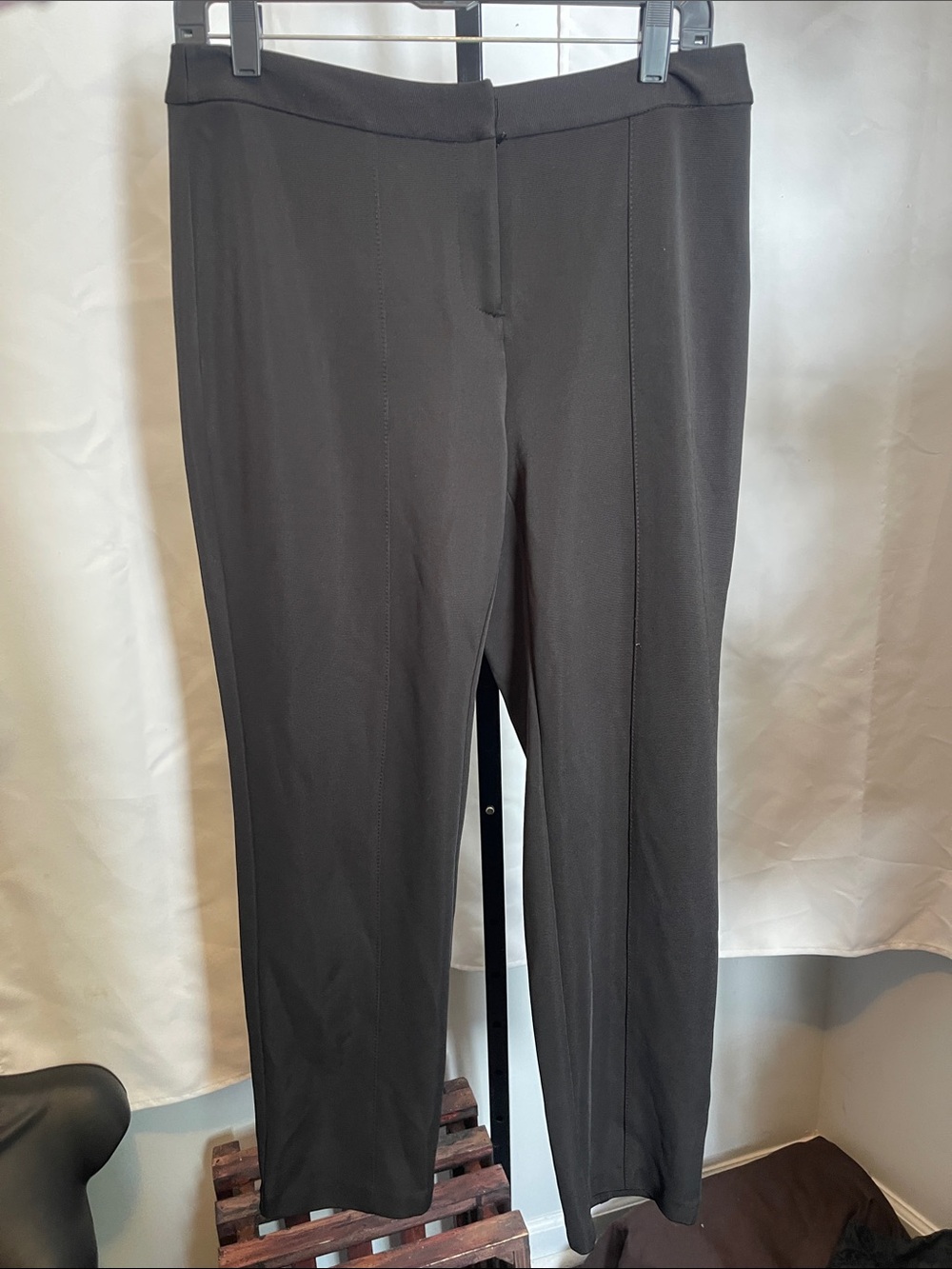 Chico's Black Straight-Leg Ponte Pull-On Pants